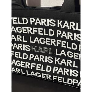 Karl Lagerfeld Large Tote Bag Blk Wht Tote W Small Bag & Protective Bag